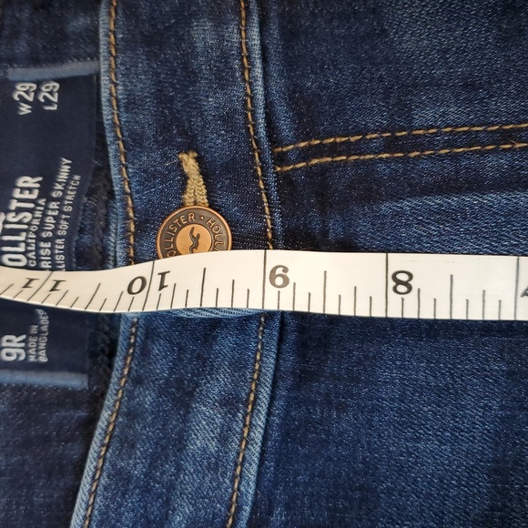 Hollister California High Rise Super Skinny Soft Stretch Dark Denim W29 L29 9R - Picture 10 of 12